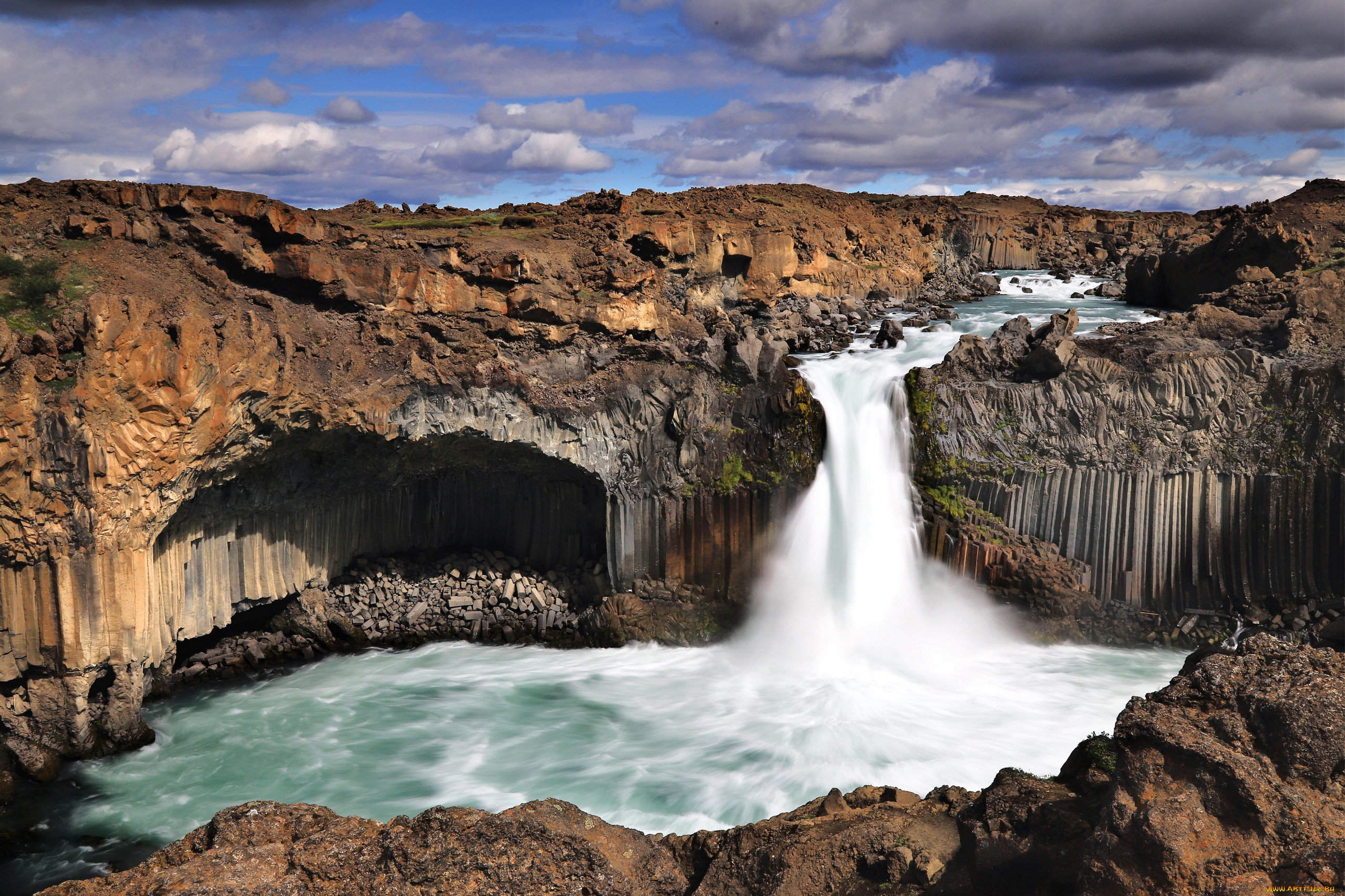 aldeyjarfoss waterfall, iceland, , , aldeyjarfoss, waterfall